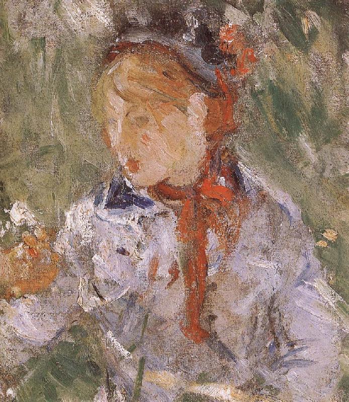 Berthe Morisot Detail of Mother and her son in the garden oil painting image